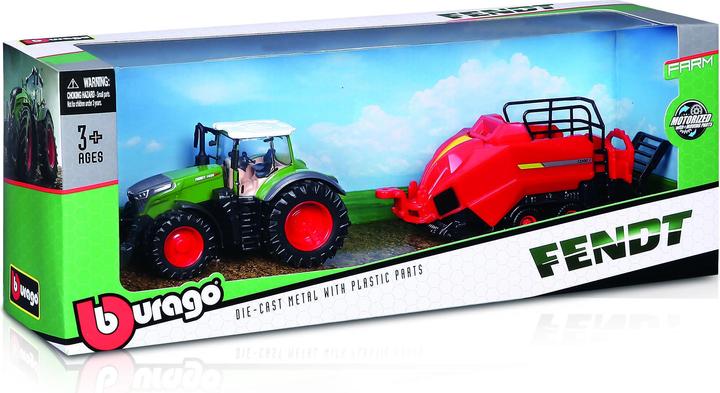 Produktbild Bburago 10cm farm tractor with accessories, assorted, 18-31750