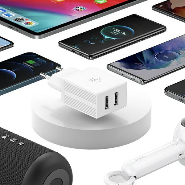 Produktbild Usams Ład. siec. 18W Lightning2.1A 2.1A 1m Fast Charging biały/white HC series (CC090) (18 W)