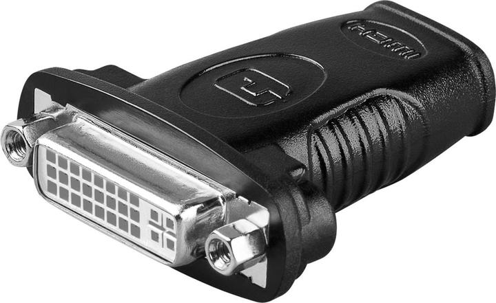 Produktbild Goobay HDMI™ / DVI-I Adapter, HDMI Standard-Buchse (Typ A), Schwarz (HDMI, 2 cm)