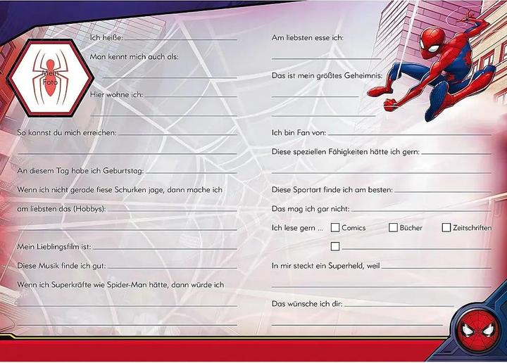 Produktbild Panini Marvel Spider-Man Freundebuch (Deutsch, 2017)