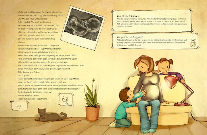 Produktbild Ein Baby in Mamas Bauch (Deutsch, Anna Herzog, Joëlle Tourlonias, 2015)