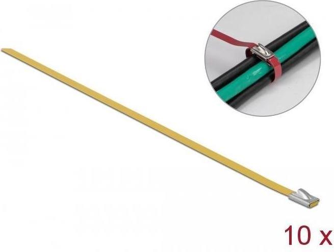 Actual product image Delock Stainless steel cable tie 300x4,6 10pcs. (Metal cable ties, 300 mm, 10 pcs.)