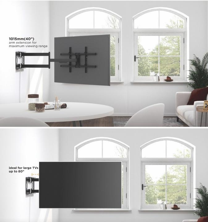 Actual product image equip Wall Mount Flat Screen 43"-80" Tilt / Tiltable (Wall, 80", 50 kg)