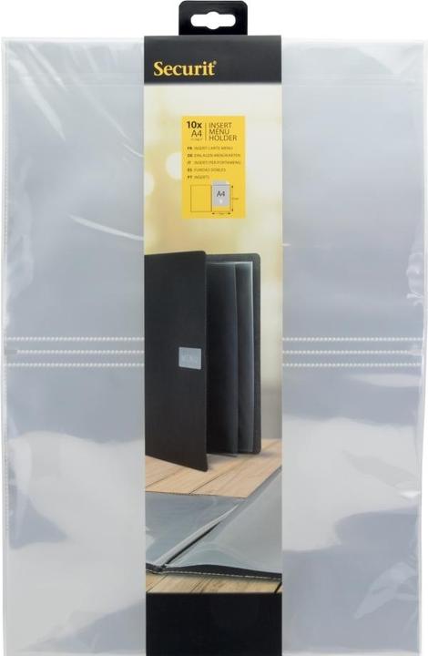 Securit Einlagen fr Speisekarten-Mappe, DIN A4