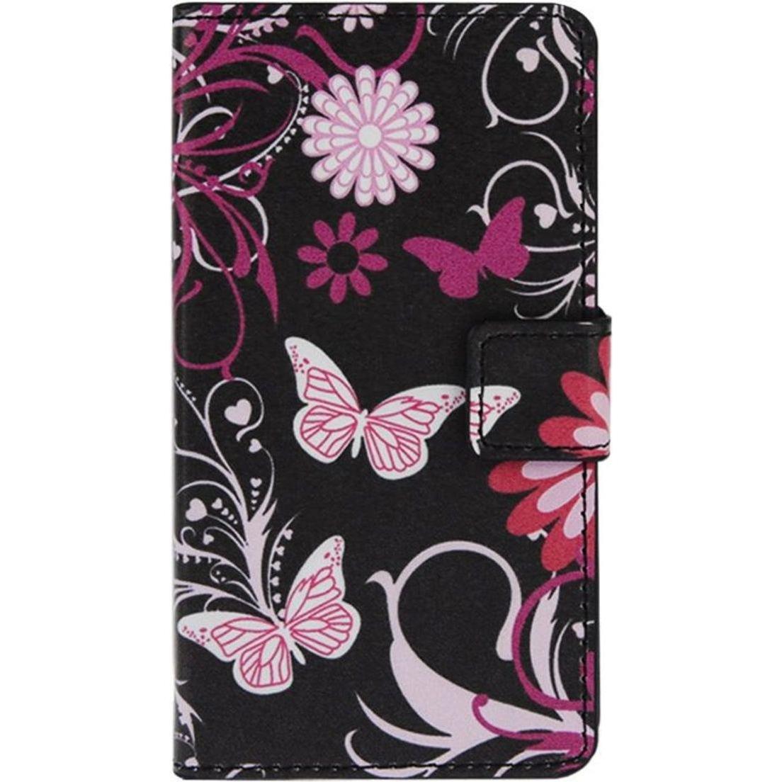 König Design Schutzhülle Handytasche (Flip Quer) für Handy LG L Fino D290N D295 Schmetterlinge (LG L FIno), Smartphone H...