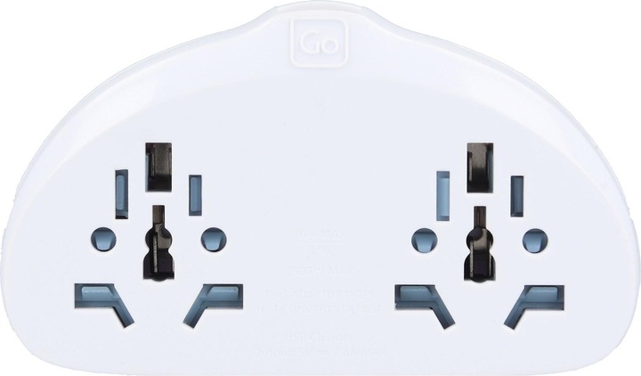 Actual product image Go Travel Worldwide Duo Adapter USB Europe