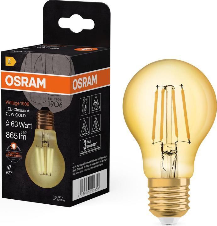 Osram Vintage 1906 Led Classic A (E27, 8 W, 950 lm, 1 x, E)