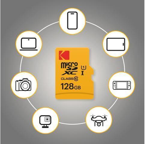 Immagine prodotto Kodak SD MICRO 128GB CL10 UHS-I U3 V30 A1 ULTRA CON ADATTATORE (128 GB, microSDXC, U3, UHS-I)