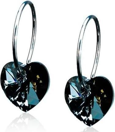 Blomdahl Orecchino NT Ring 14mm Heart 10mm Black Diamond C10 1 Paar (Titan)