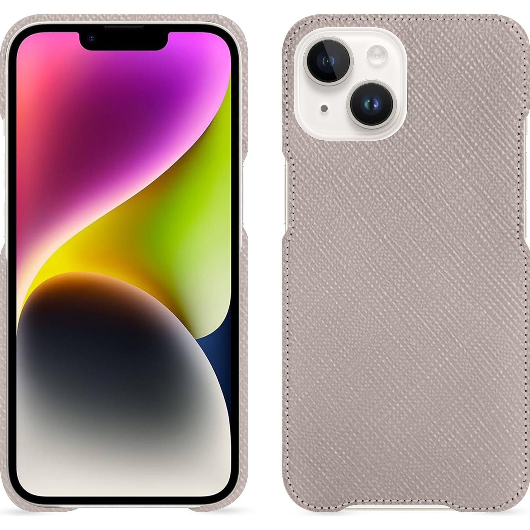 Thumbnail - Noreve Lederschutzhülle (Apple iPhone 15 Plus), Smartphone Hülle, Beige