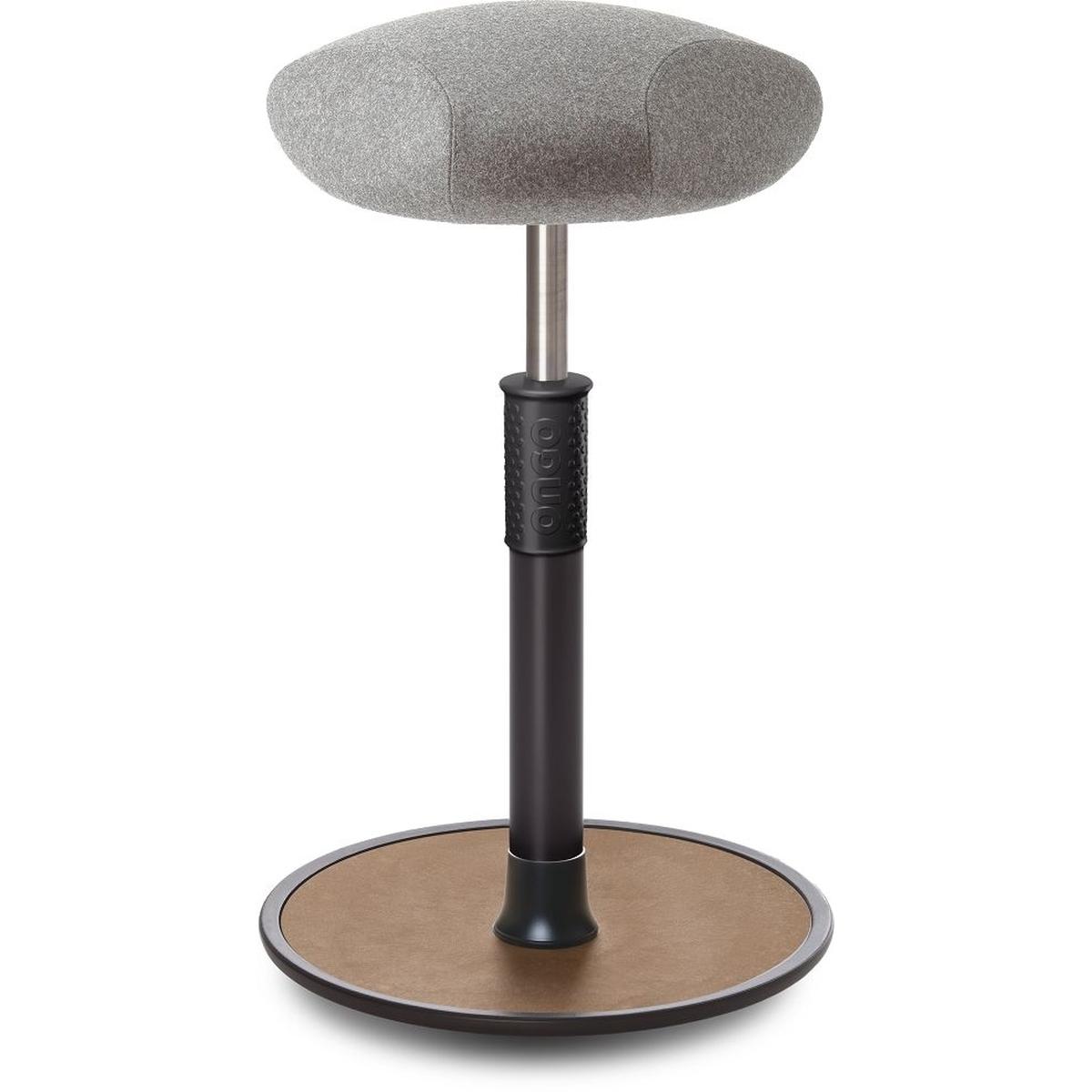Ongo, Bürostuhl, Sitz- Stehhocker Free Tall Triangel kvadrat Divina Mel. h.grau schw. /Natur
