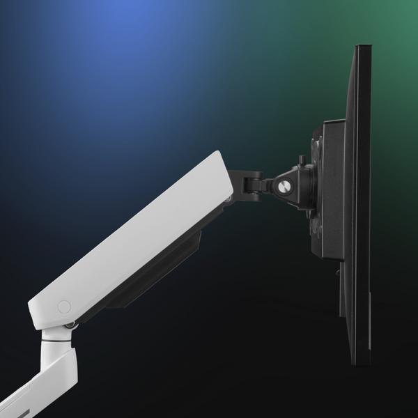 Produktbild One for All Monitor Halterung Experience RGB Single weiá (Tisch, 45", 14 kg)