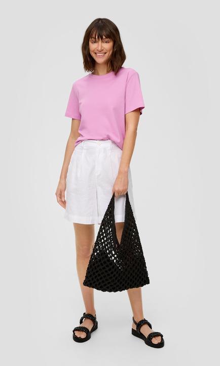 Actual product image S.Oliver T-Shirt Leicht verkürztes Baumwoll-T-Shirt mit Rundhalsausschnitt (46)