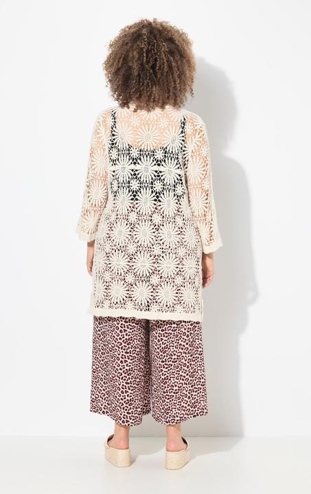 Produktbild Ulla Popken Strickjacke, Blüten, Wellenkanten, V-Ausschnitt, Langarm (50, 52)