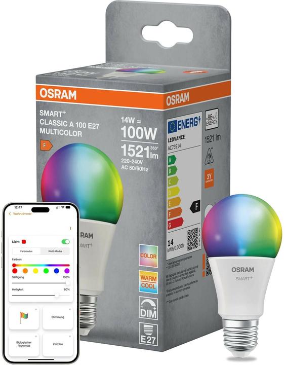 Produktbild Osram Smart+ Matter Classic (E27, 1521 lm, 1x)