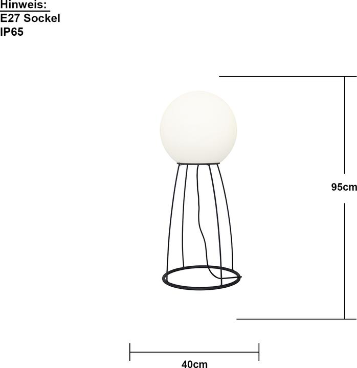 Actual product image Star Trading Garden lamp MALLORCA 95 cm (0 lm, E27)