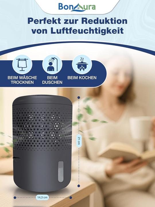 Produktbild BonAura Luftentfeuchter ohne Strom mit Nachfüllpack (23 m²)
