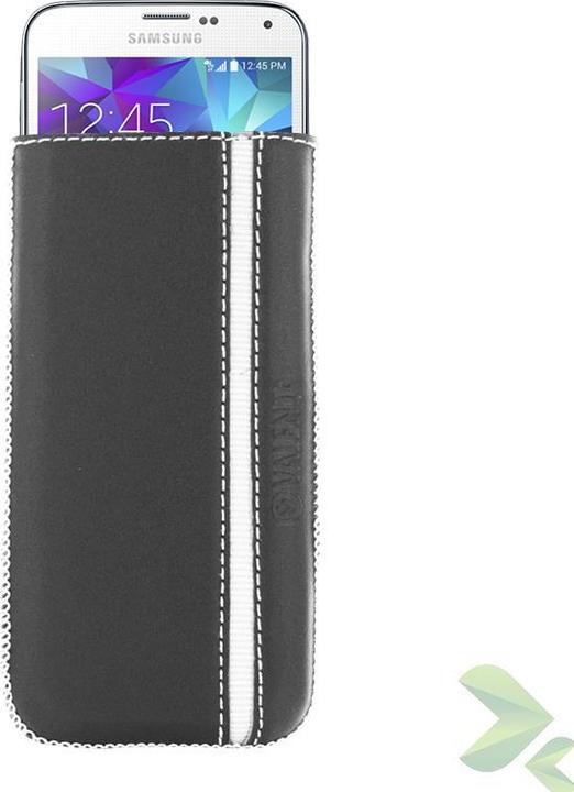 Produktbild Valenta Pocket Stripe - Leder-Schutzhülle (schwarz) (Sony Xperia Z, Samsung Galaxy S5, Sony Xperia M2)