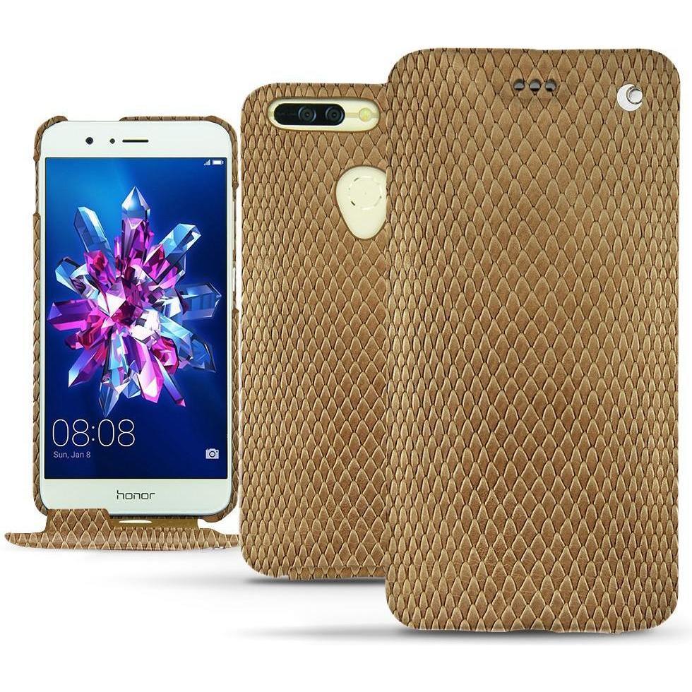 Noreve Lederschutzhülle vertikal (Honor 8 Pro), Smartphone Hülle, Beige
