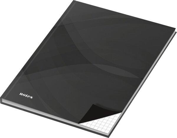 Actual product image Rnk Publisher's notebook "notes carbon black", DIN A5, squared (A5, Checked, Hardcover)