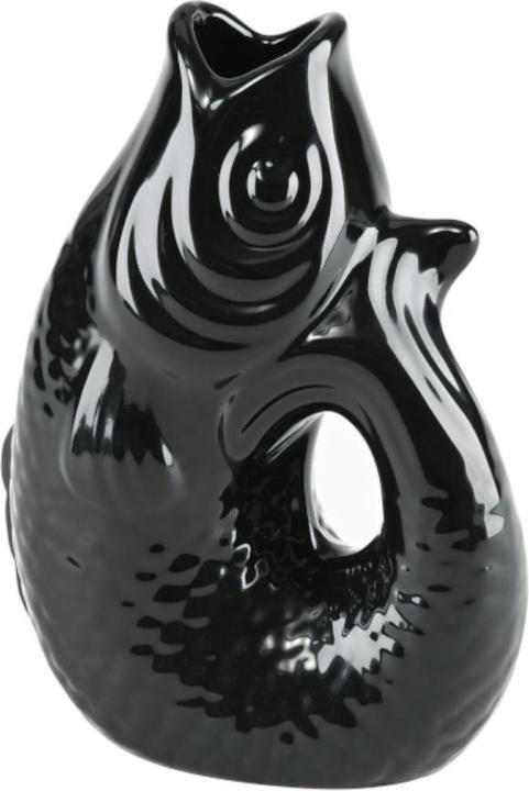 Giftcompany Monsieur Carafon Vase / Karaffe Fisch XS schwarz 0,2l (0.20 l)