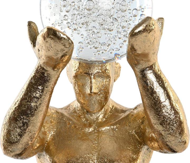 Actual product image DKD Home Decor Decorative figure Black Gold Resin Men Modern (17 x 16 x 31.5 cm)