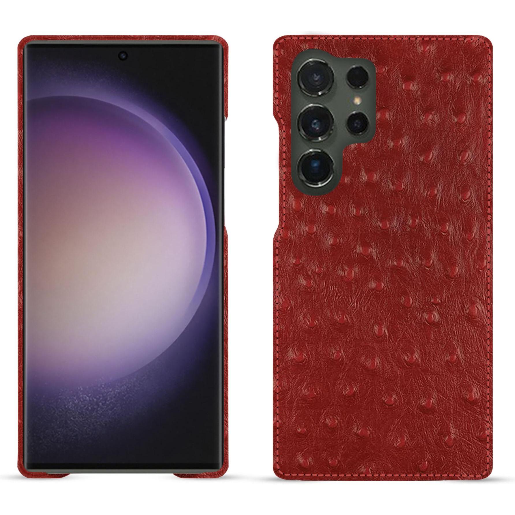 Noreve Lederschutzhülle (Samsung Galaxy S24 Ultra), Smartphone Hülle, Rot