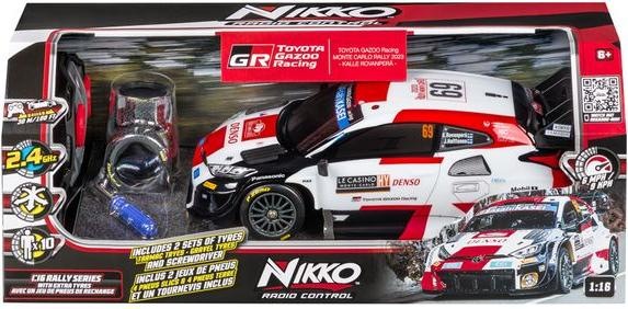Actual product image Nikko RC 10402 Toyota Gazoo Rallye Racer #69 Rovanperä 1:16, remote-controlled car with extra set of tyres