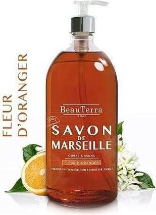 Image du produit BeauTerra savon liquide Marseille fleur d'oranger liq (Savon liquide, 300 ml)