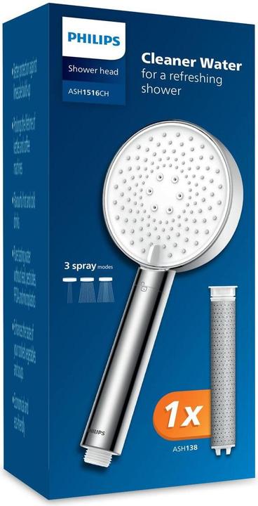 Immagine prodotto Philips ASH1516CH/10 Duschbrause mit Filter (3 Tipi di raggi)