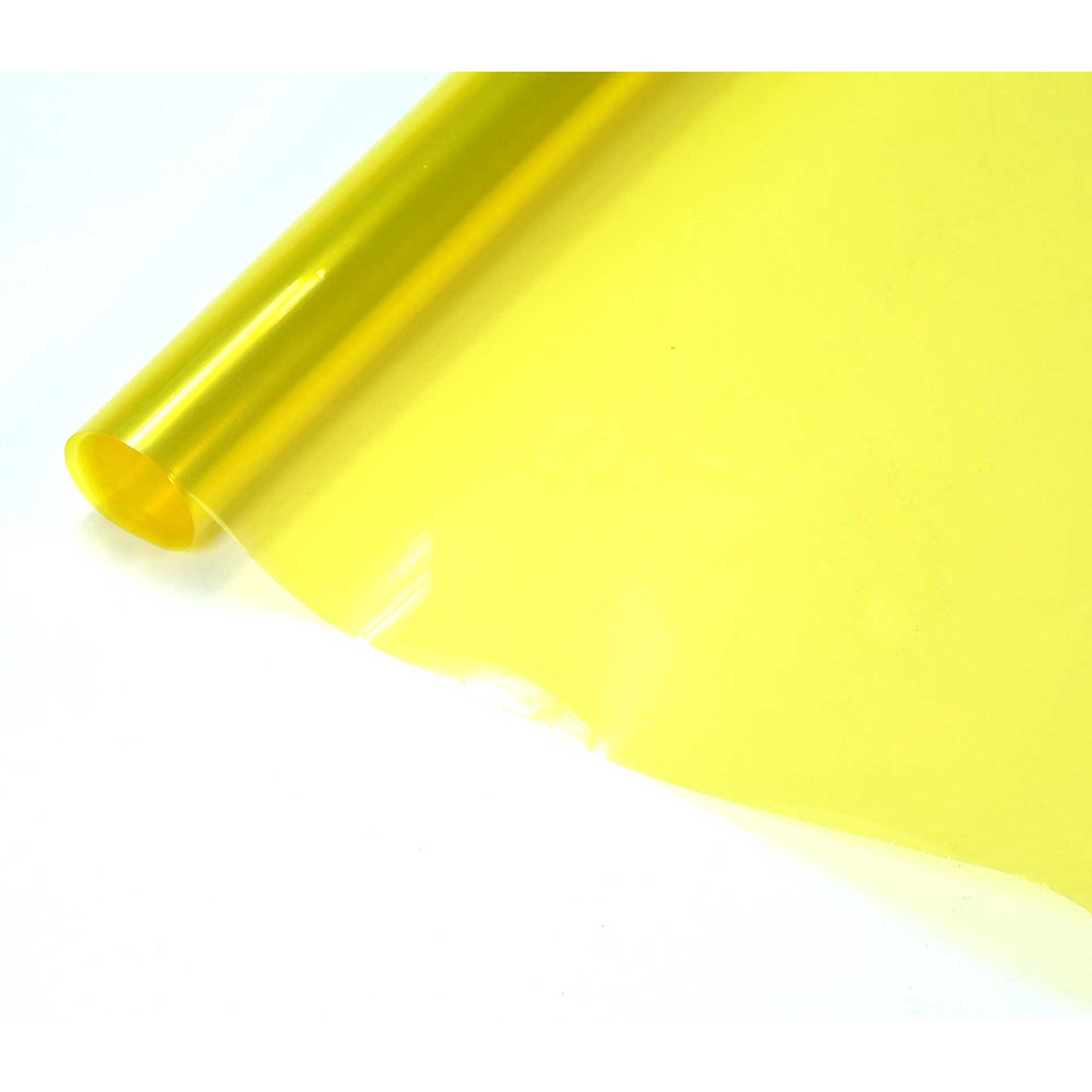 Planet-Hobby Bügelfolie Transparent Lemon Gelb 5 Meter