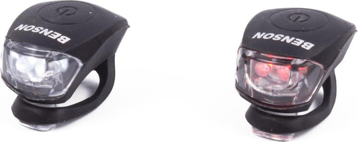 Benson Lumière vélo LED 2 pcs silicone noir