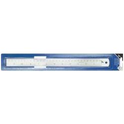 Kangaro, Righello, Metall-Lineal, Edelstahl, 450 mm Länge 45 cm, mit cm/mm- und Zoll-Skalen (45 cm, Acciaio)