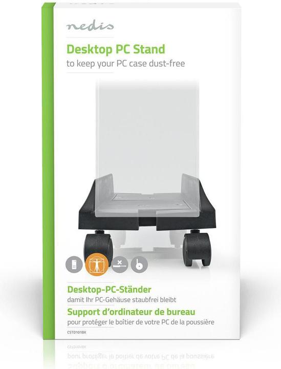 Productafbeelding Nedis Desktopstandaard Verstelbare breedte/volledige beweging 14,5-24,2 cm 20 kg Plastic/Metaal Zwart