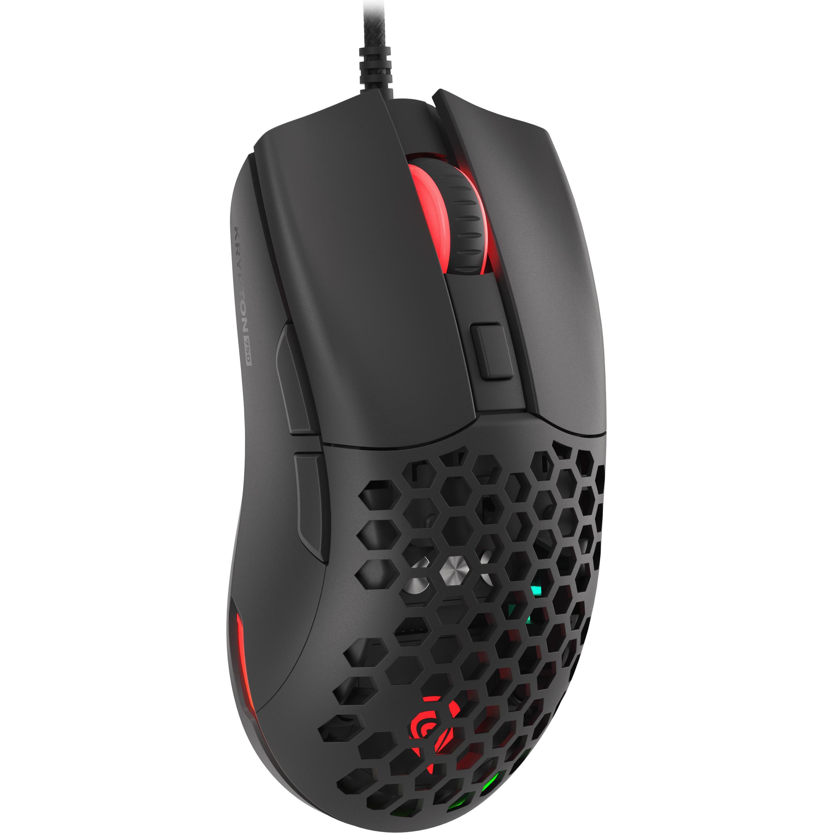 Thumbnail - Genesis KRYPTON 750 mouse Ambidextrous USB Type-A Optical 8000 DPI (Kabelgebunden), Maus, Schwarz