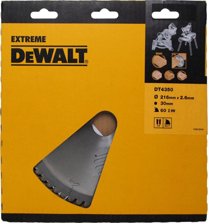 Immagine prodotto DeWalt Lama per sega circolare stazionaria EXTREME ® DT4350hits e sezioni trasversali