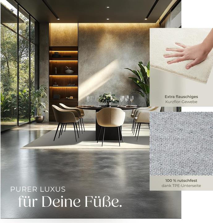 Produktbild tectake Kurzflorteppich Soft Zone (160 x 230 cm)