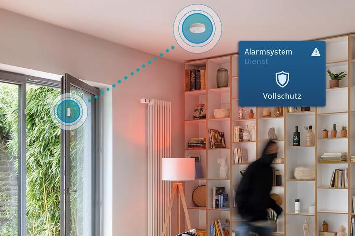 Immagine prodotto Bosch Hausgeräte Kit avvio sicurezza casa intelligente con rilevatore fumo e sensore porte/finestre, controllo app