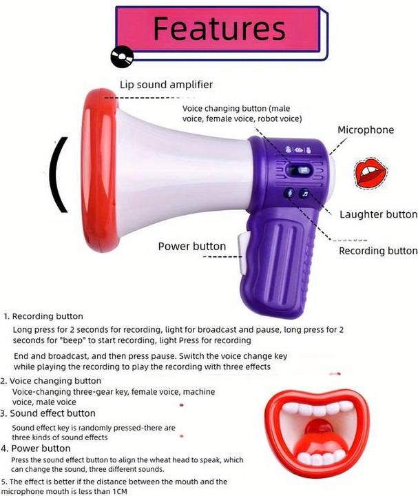 Produktbild PhoneLook Witziger, tragbarer Stimmveränderer Megaphon Grossmündiger Stimmverstärker