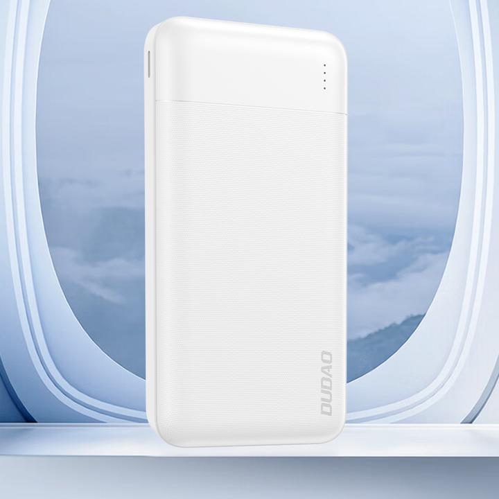 Actual product image Dudao Powerbank K18-1W 10000mAh USB-A / USB-C / Micro USB - white (10000 mAh, 10 W)