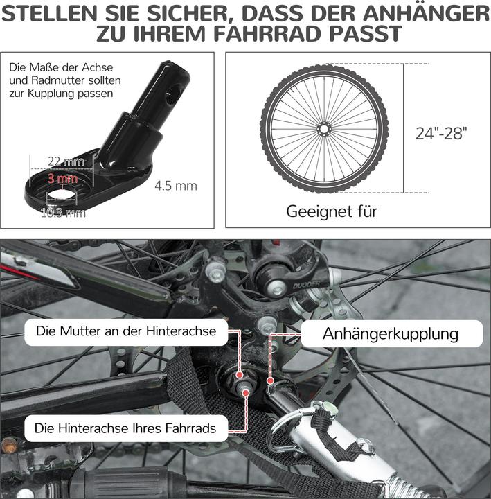 Actual product image PawHut Dog trailer with reflectors