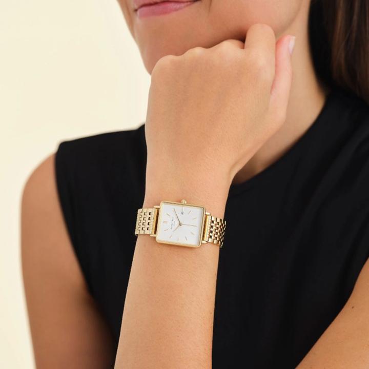 Actual product image Rosefield The Boxy White Sunray Gold (Analogue wristwatch, 26 mm)