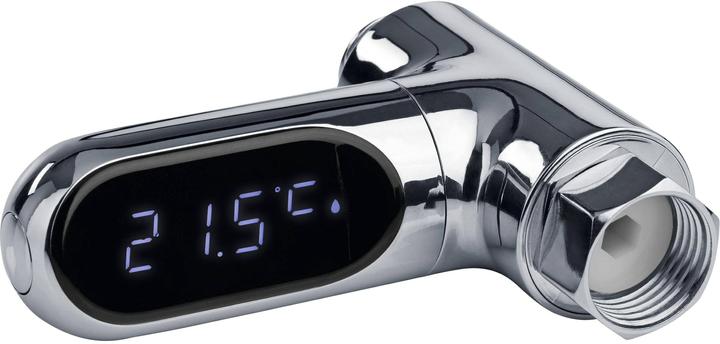 Maxxmee Thermometer Wasserarmaturen LED Durchlaufthermometer, 5-85C