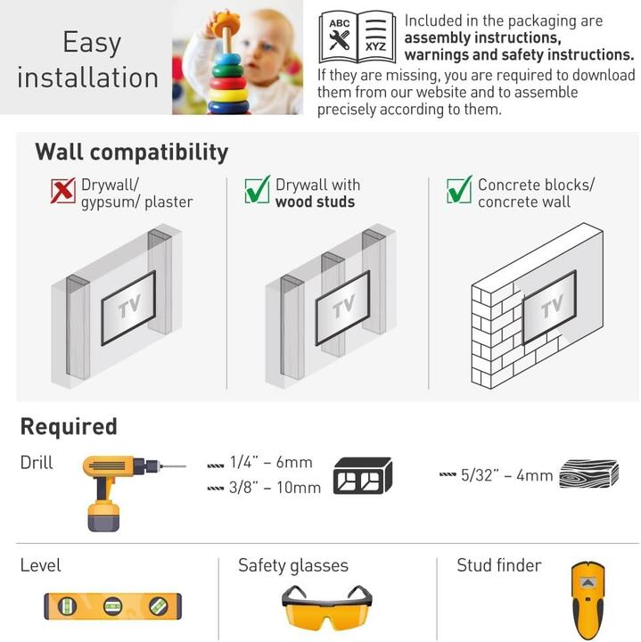 Actual product image Barkan WH 443XL-SW (Wall, 83", 50 kg)