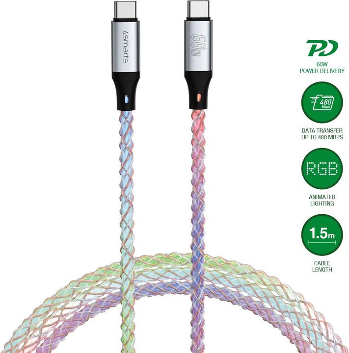 Actual product image 4smarts Kabel RGBCord (1.50 m, USB 2.0, 60 W)