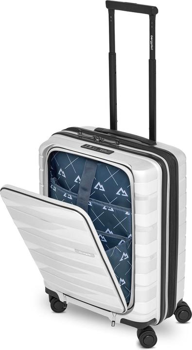 Actual product image Bergpfeil Travel 4 Rollen Kabinentrolley 55 cm Laptopfach mit Dehnfalte (46 l)