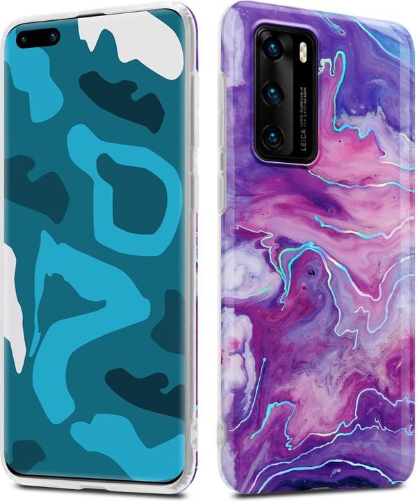 Image du produit Cadorabo Couverture IMD TPU Marbre coloré (Huawei P40)