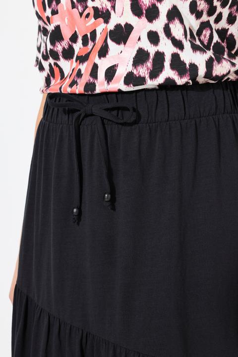 Actual product image Ulla Popken Asymmetric Flounce Panel Elastic Waist Skirt (46, 48)