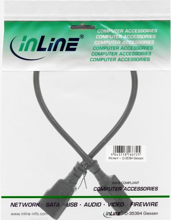 Actual product image InLine Cold device extension (0.30 m, C13, C14)