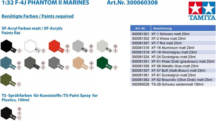 Produktbild Tamiya F-4J Phantom II Marines